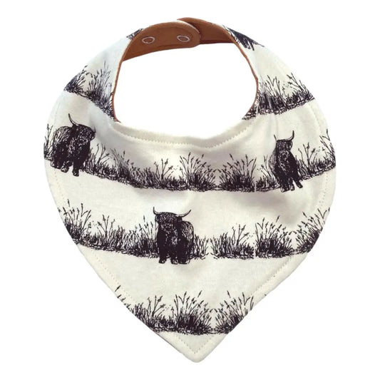Highland Cow Organic Cotton Bib