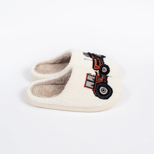 Kids Red Tractor Slippers
