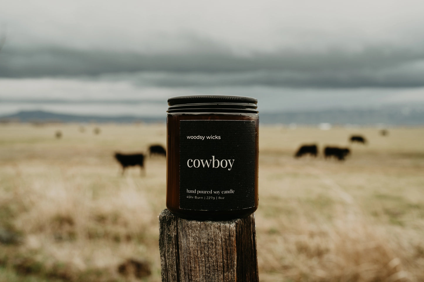 Cowboy Scented Western Candle - 100% Soy Wax - 8oz