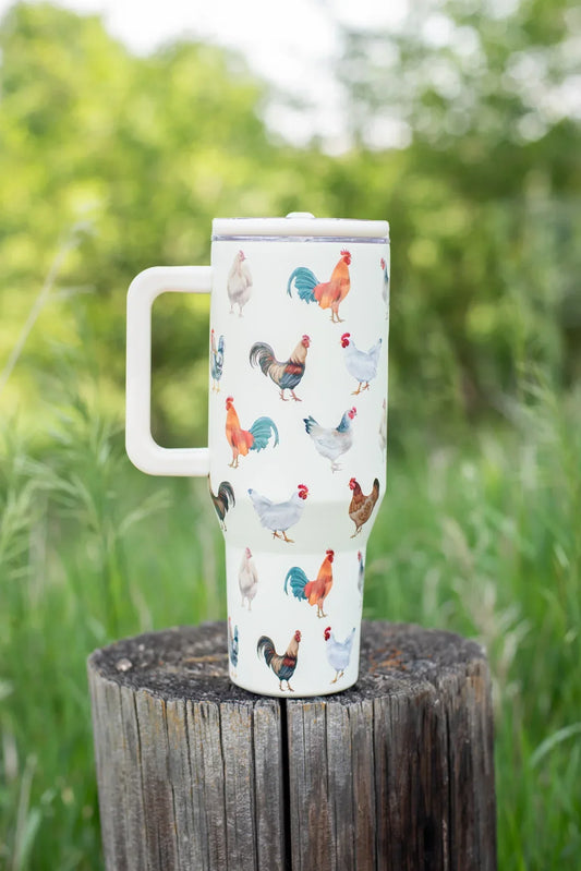 Chicken 40oz Spill Proof Insulated Tumbler