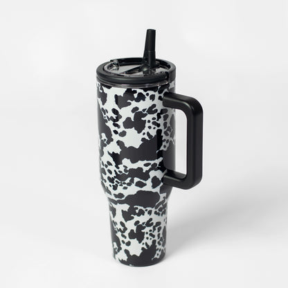 Cow Print 40oz Spill Proof Insulated Tumbler