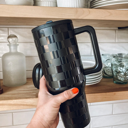 Checkered Stainless Steel Tumbler 40oz
