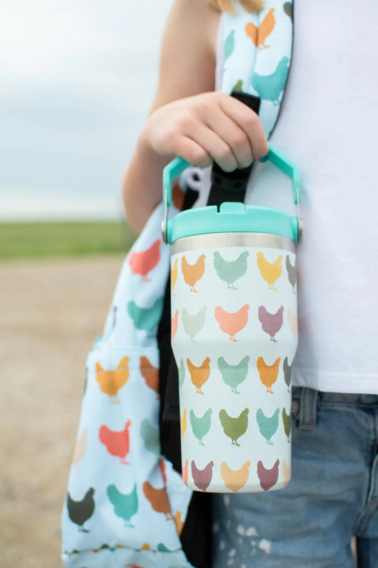 Colorful Chickens 20oz Kids Tumbler
