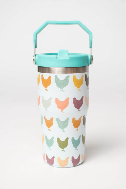 Colorful Chickens 20oz Kids Tumbler