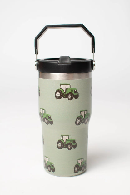 Classic Green Tractor 20oz Kids Tumbler