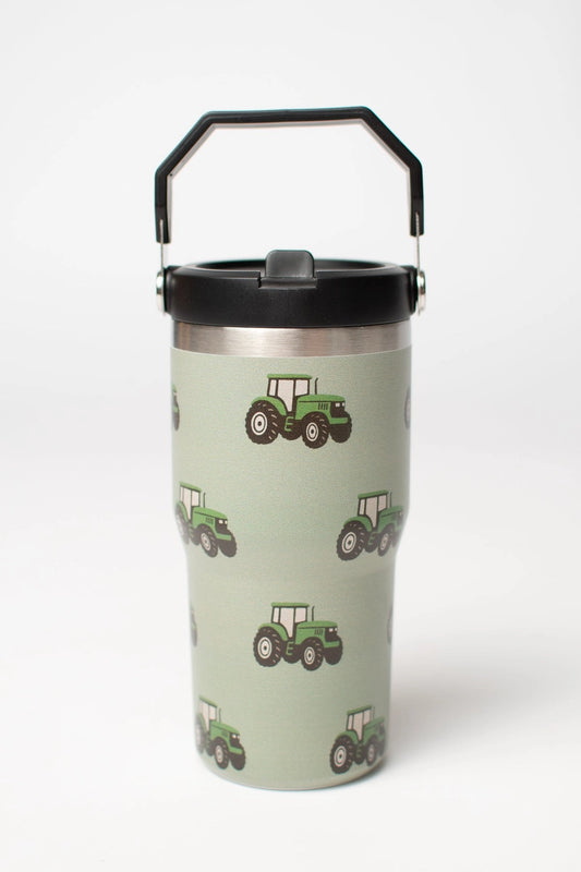 Classic Green Tractor 20oz Kids Tumbler