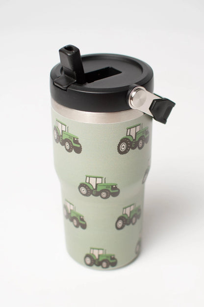 Classic Green Tractor 20oz Kids Tumbler