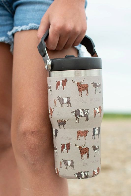 Vintage Cattle 20oz Kids Tumbler