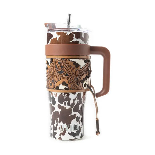 Myra Wyoming Tumbler-Brown and White