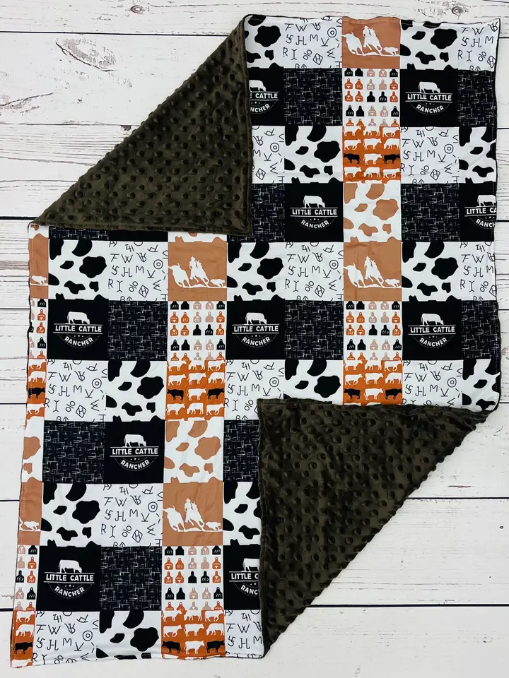Little Cattle Western Baby Blanket
